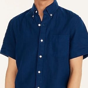 - Medium slim fit blue gap linen shirt like new